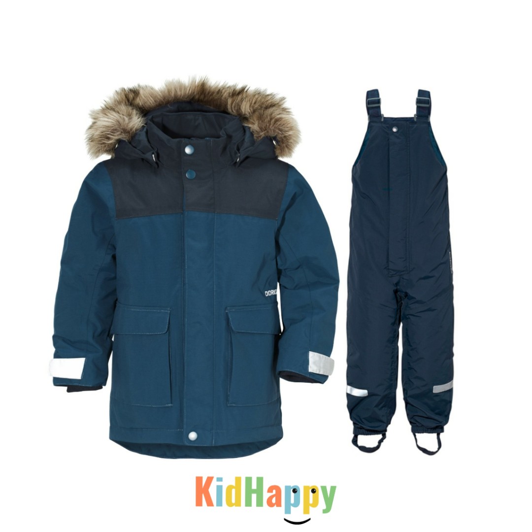 Комплект детский Didriksons: Куртка KURE PARKA (343 синий ураган), брюки TARFALA (039 морской бриз)